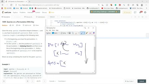 1409 Queries on a Permutation With Key