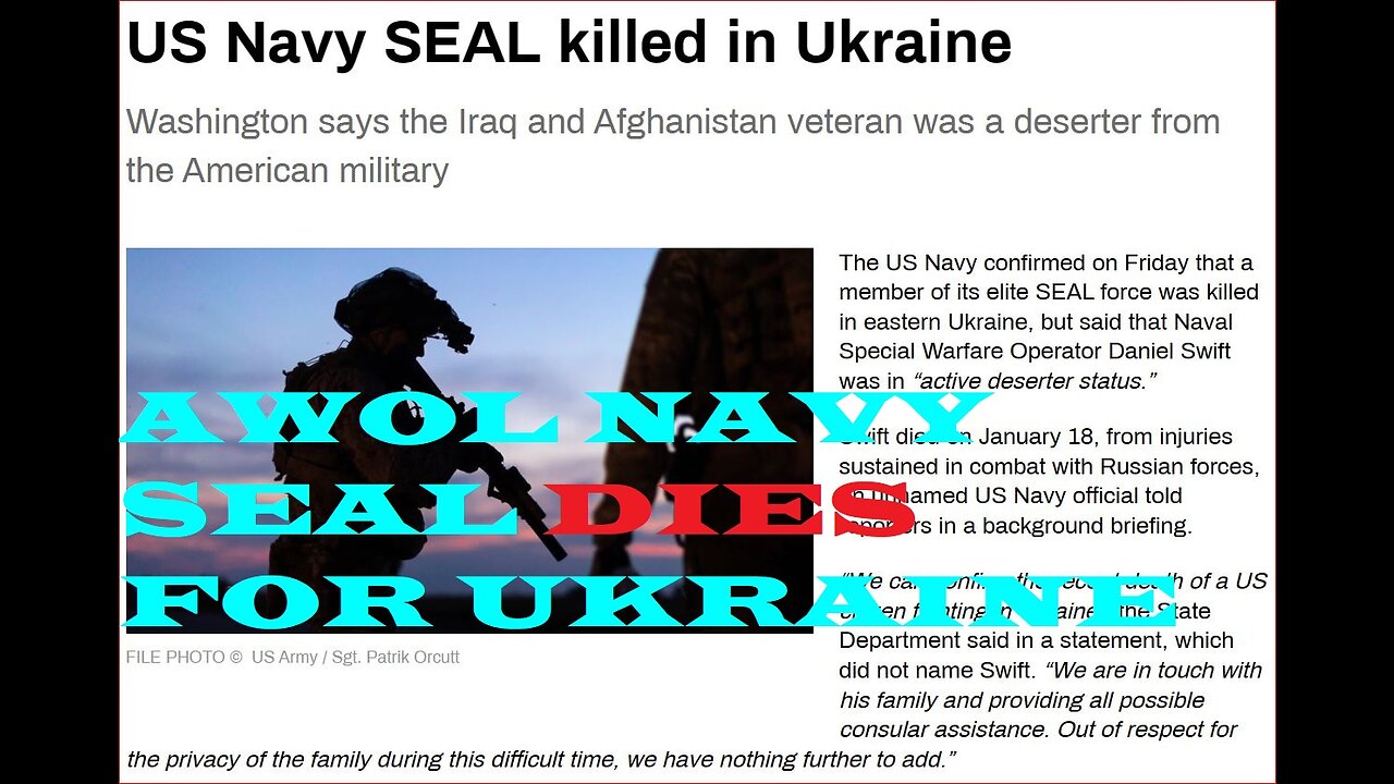 AWOL U.S. Navy SEAL dies as a nazi mercenary in Ukraine