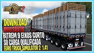 MOD ETS2 REBOQUE BITREM 9 EIXOS CURTO LANÇAMENTO AM29 EURO TRUCK SIMULATOR 2