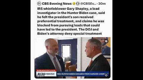 🚨 CBS Reporting On The DOJ Not Allowing Investigation Into The Biden Crime Family