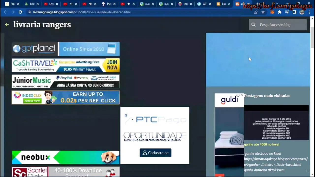 sites ptc gptplanet e outros sites ptc