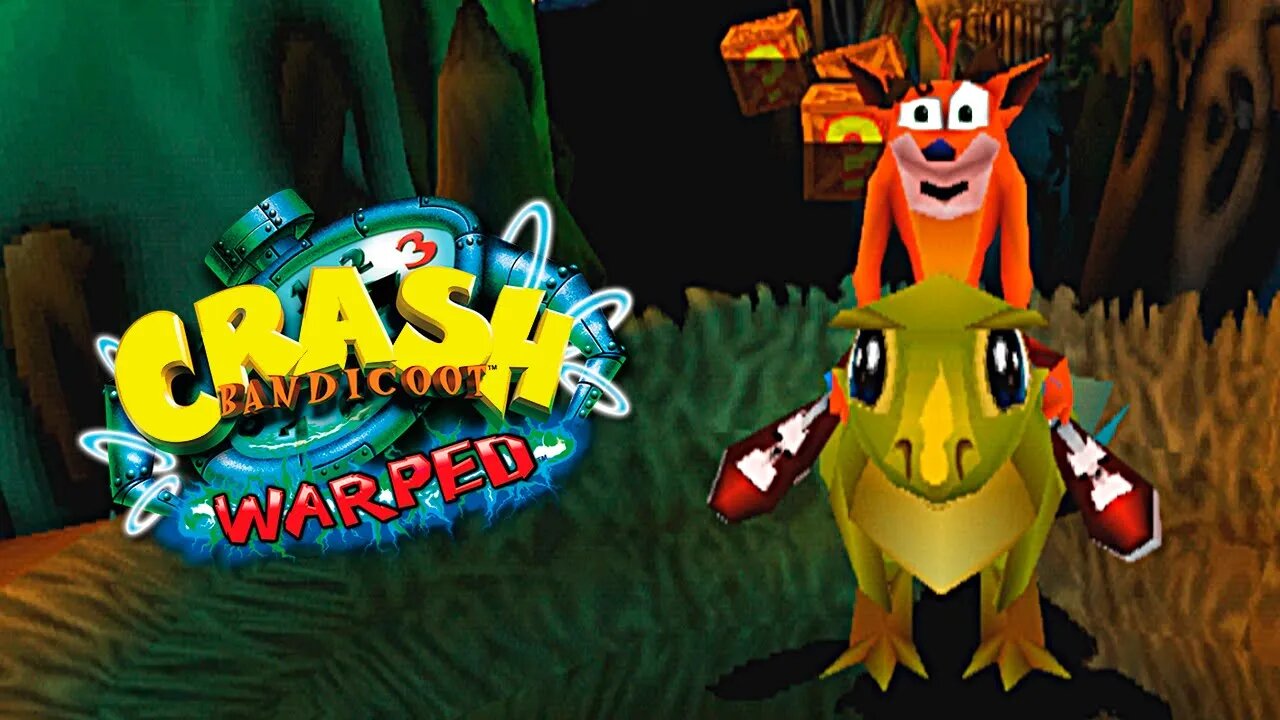 CRASH BANDICOOT 3 WARPED (PS1) #7 - Dino Might & Deep Trouble! (Dublado em PT-BR)