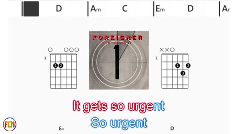 Foreigner - Urgent - (Chords & Lyrics like a Karaoke)