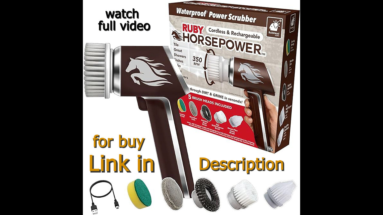 Horsepower Electric Power Scrubber, Waterproof, $49 .99