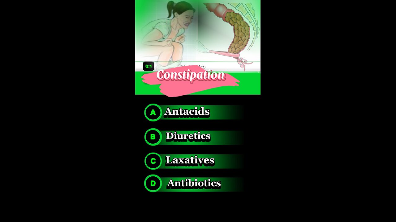 Constipation question answers mcqs #Constipation #hemoriodes #laxitive #disease #drugs #pharmacology