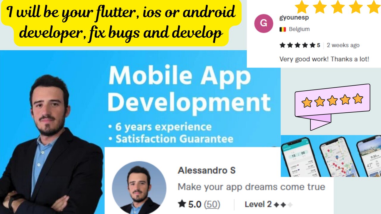 I will be your flutter, ios or android developer, fix bugs and develop #FlutterDev, #iOSDeveloper