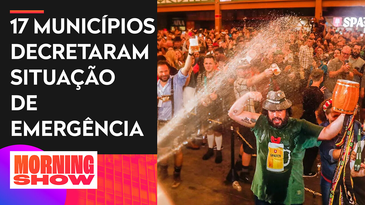 Oktoberfest Blumenau é suspensa após chuva causar uma morte