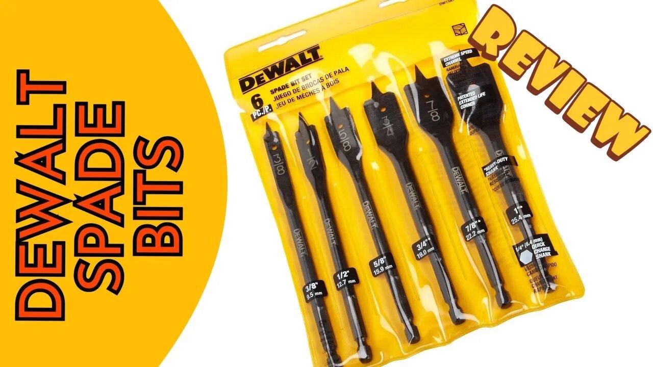 DEWALT SPADE BIT SET DW1587 - A Indispensable Piece of Kit