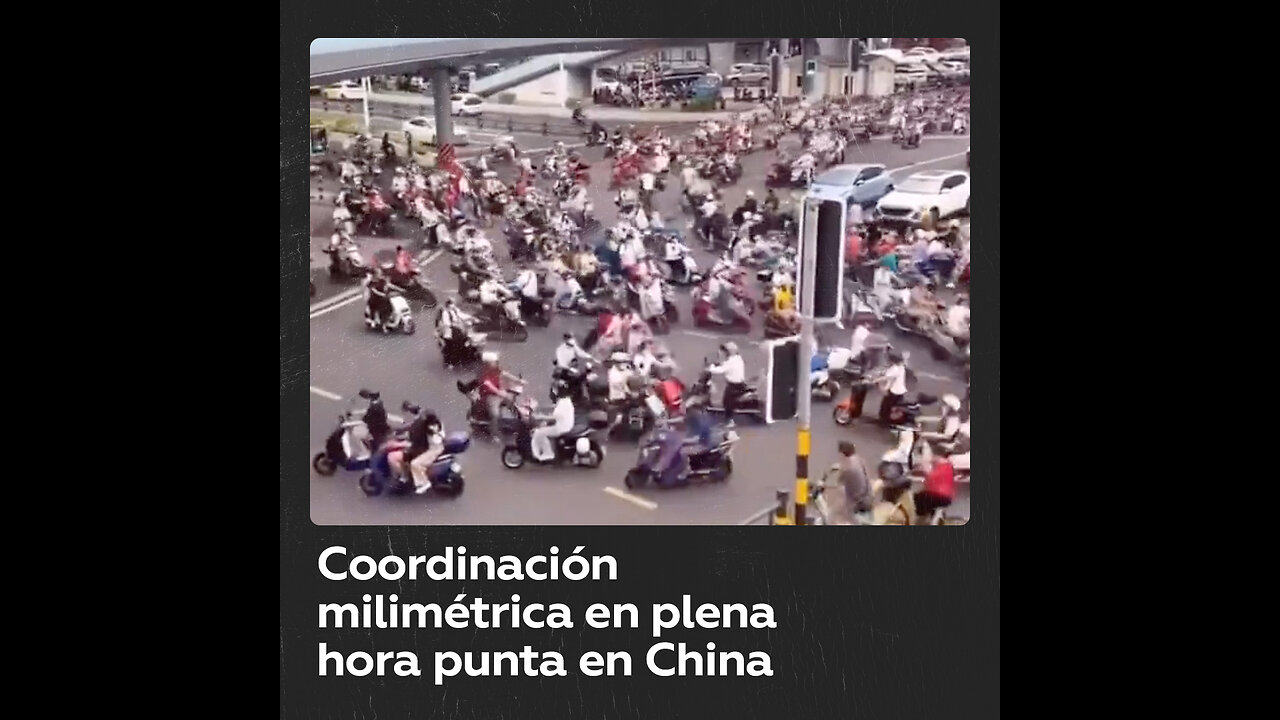 En China no es un problema para los motociclistas la hora punta