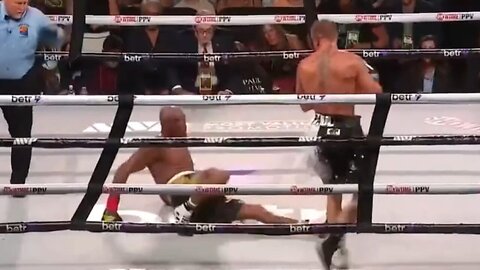 JAKE PAUL VS ANDERSON SILVA KNOCKDOWN