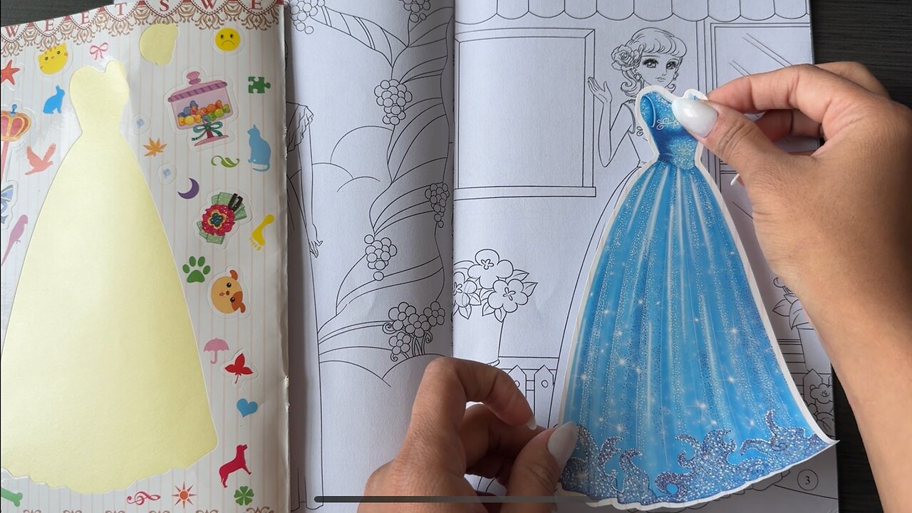 Princess Dress-Up Fun: Stickers & Coloring Adventure Part 1