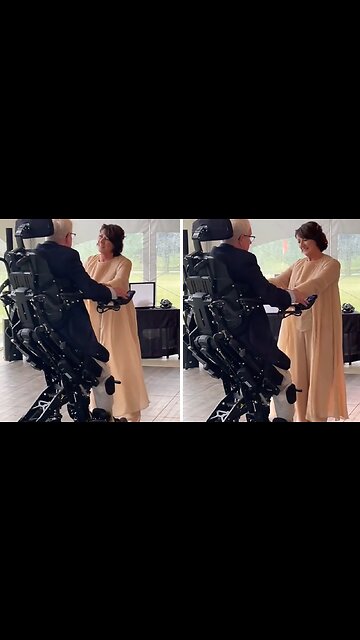 Bride wears roller-skates to dance with husband in wheelchair