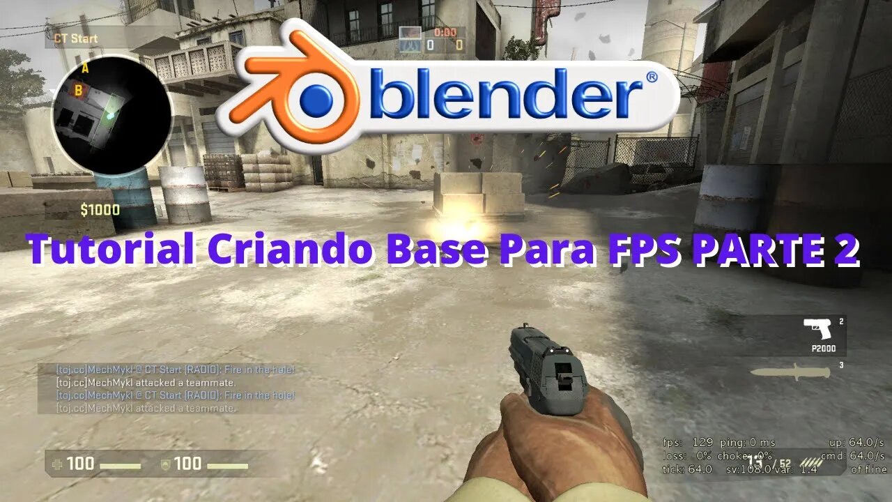 BGE PARA GAMES - Tutorial Criando Base Para FPS PARTE 2