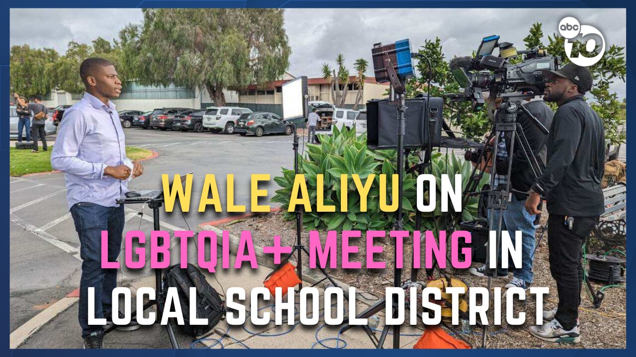 Anchor Wale Aliyu covers LGBTQIA+ meeting in Chula Vista Elementary School District