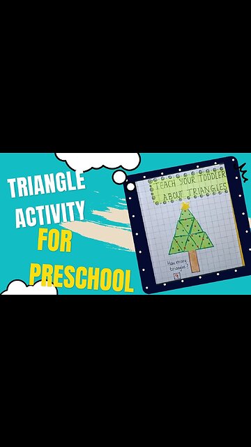 Triangle Activity Preschool | Geometric Shape Builder | Christmas Tree Math Activity | KidsActivity