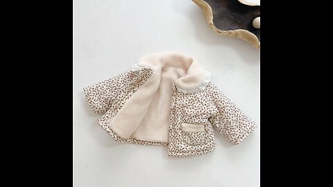 Fashion Baby Girl Winter Clothes Jacket Thick Lamb Lace Collar