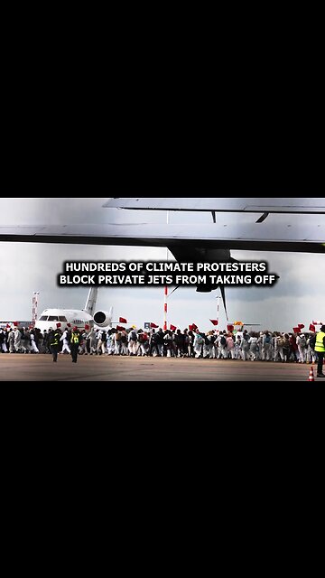 Hundreds of climate protesters block private jets from taking off