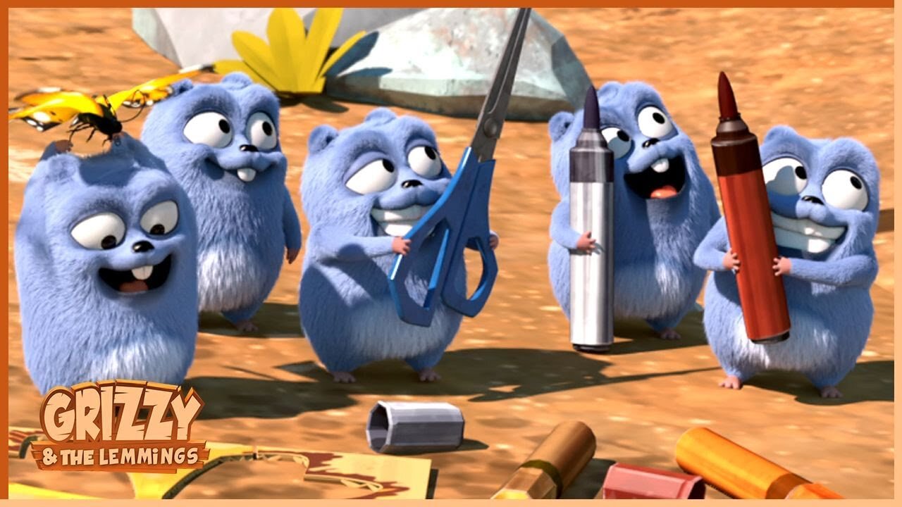 Grizzy's Wild Adventures with Butterflies and Frogs | 15' Compilation | 🐻🐹 Cartoon for Kids