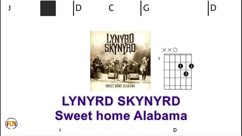 LYNYRD SKYNYRD Sweet home Alabama - (Chords & Lyrics like a Karaoke) HD