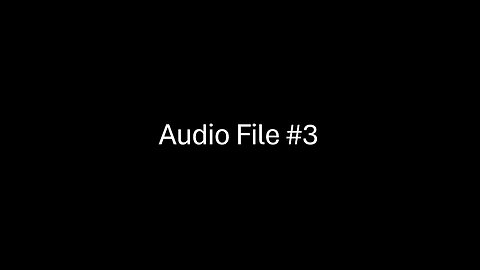 Audio File # 3