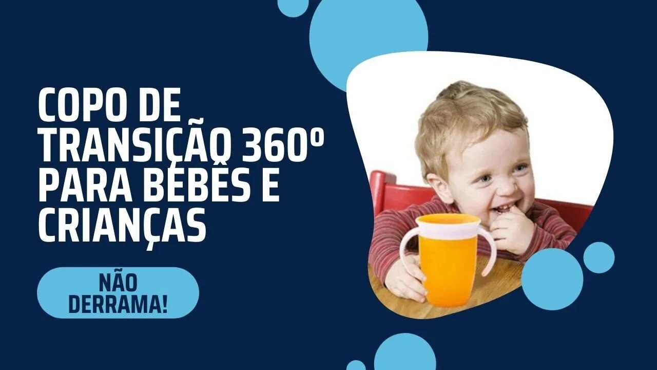 Copo 360º Magic Cup Copo de Transição Anti Derramamento para Bebês e Crianças