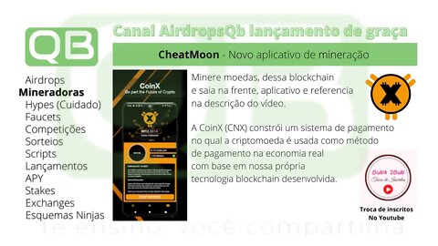 #Aplicativo - #APP - #CoinX - Crie seu cadastro #minere e compartilhe com seus amigos.