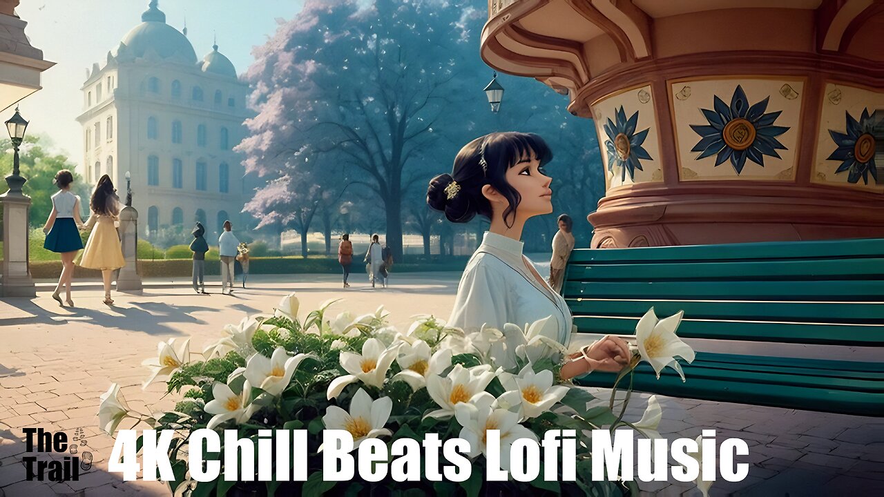 Chill Beats Music - Lofi Newspaper | (AI) Audio Reactive Cinematic Anime | Spring Time