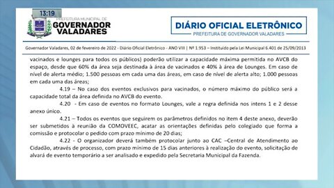 Decreto em Valadares: restrições mencionadas no "Anexo único" reeditado pela prefeitura da cidade