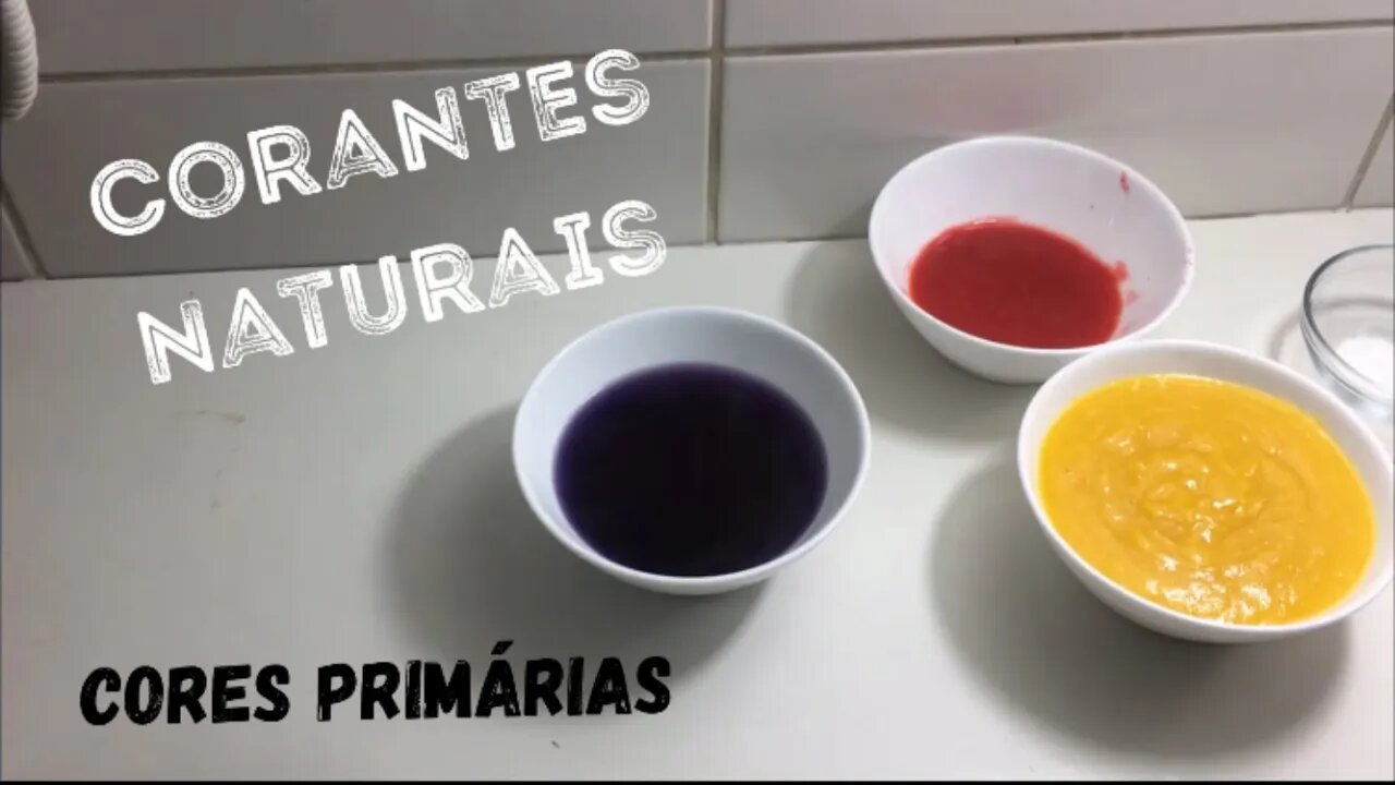 Corantes Naturais - Cores Primárias !! - Não use mais corantes artificiais.