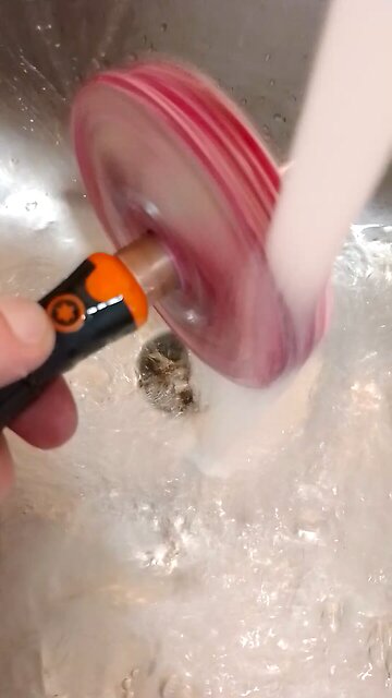 Plastic Open Tesla Turbine Water Test