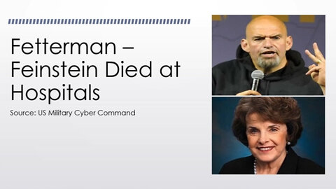 Fetterman & Feinstein Died In Hospitals 3.14.23..