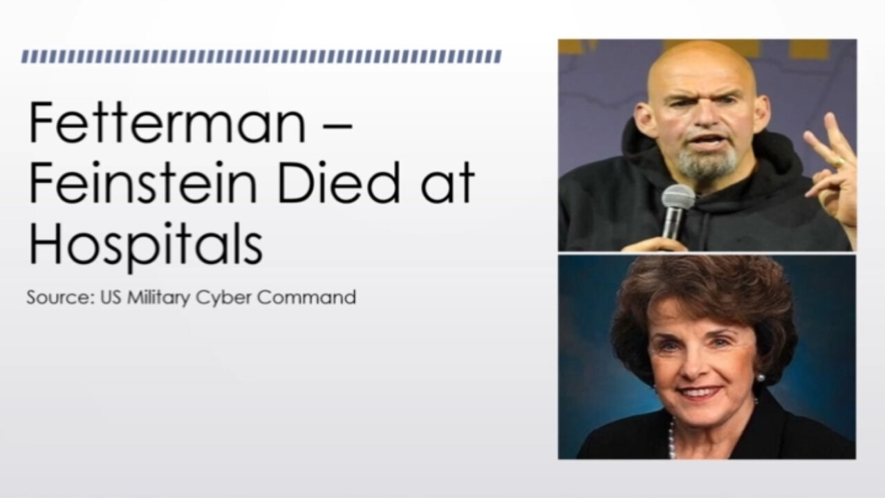 Fetterman & Feinstein Died In Hospitals 3.14.23..