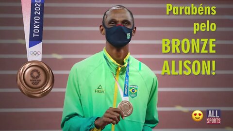 🥉Parabéns pelo bronze Alison Santos! Primeira medalha do atletismo em Tokyo 2020.