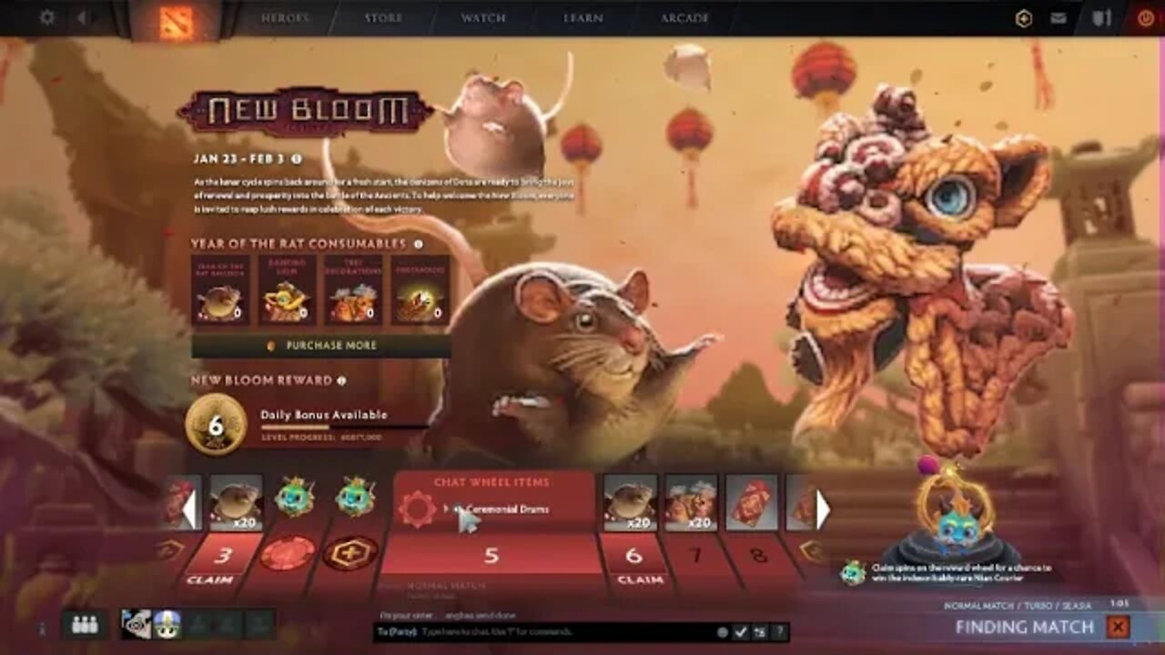 Dota 2 New Bloom 2020 Send Ang Pao to your friends!!! Free Wheel Spin giveaway!!!