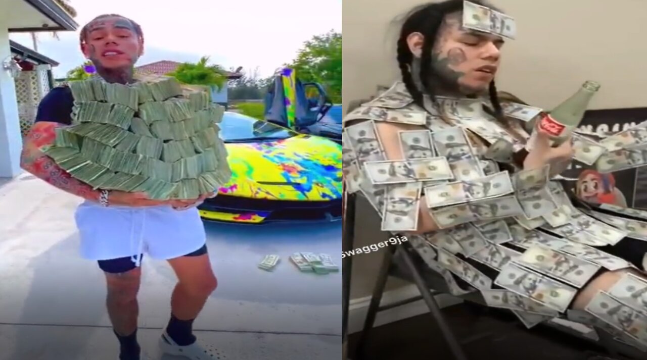 6ix9ine showing his not broke