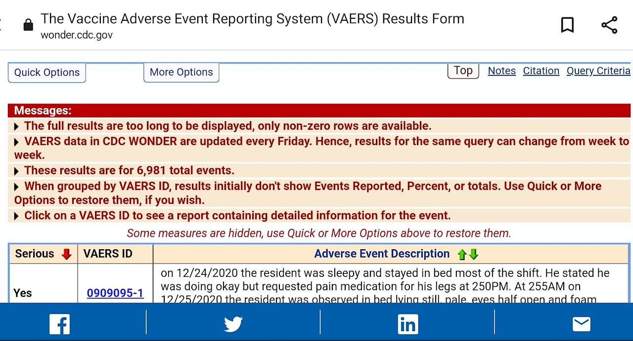 Search Deaths that Occurred after getting Covid vax on VAERS really fast