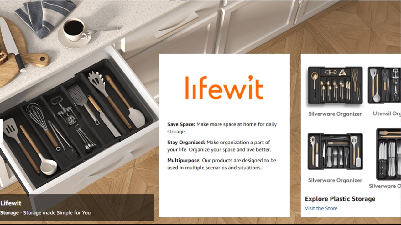 Lifewit Silverware Drawer Organizer