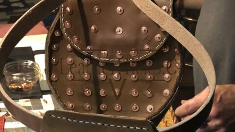 Classic Studded Leather bag w/100+ Brass Rivets