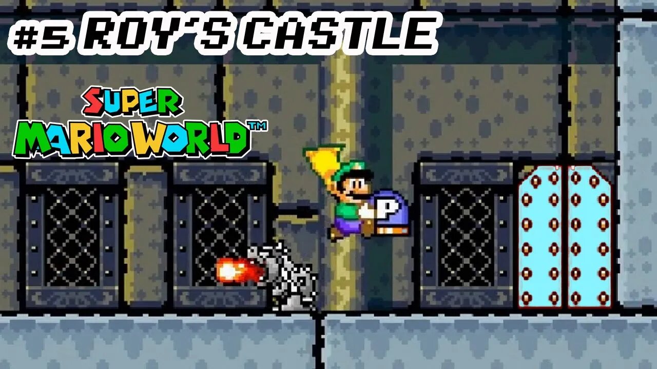 Roy's Castle #5 | All Dragon Coins | Super Mario World