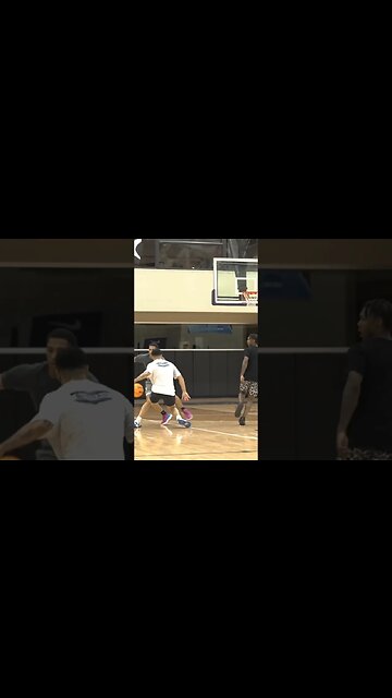 He CROSSED him out of frame