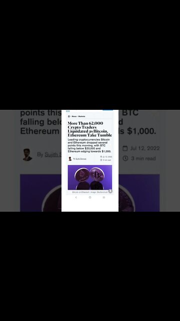 More Than 62,000 Crypto Traders Liquidated as Bitcoin, Ethereum Take Tumble #cryptomash #cryptonews