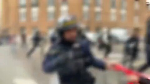 French police began dispersing thousands of protesters against pension reform in Paris.