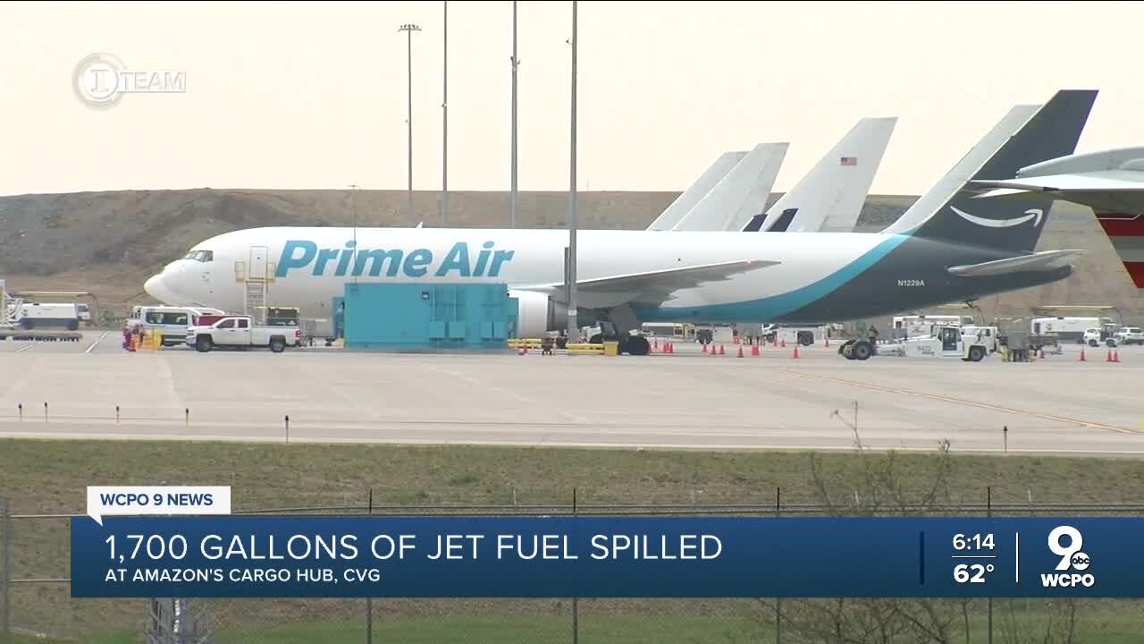 Large fuel spill at CVG