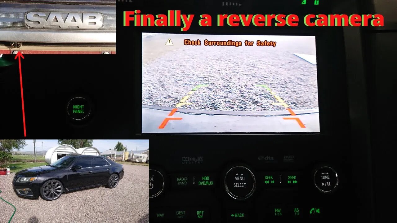 2010 2011 Saab NG 9-5 Reverse Camera Install Final Video