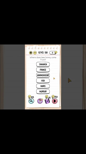 Brain Test Tricky Puzzles Level 128 Where does bee honey come from?