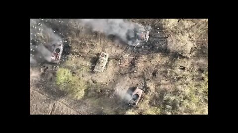 Russian Armored Vehicles were hit by indirect fire!