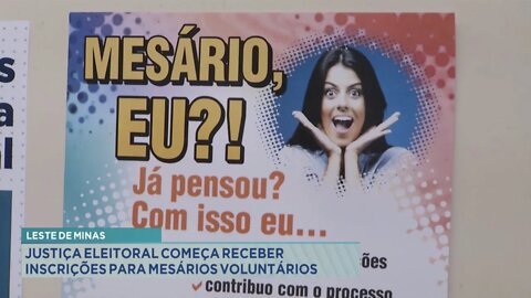 Leste de Minas: Justiça Eleitoral começa receber inscrições para mesários voluntários