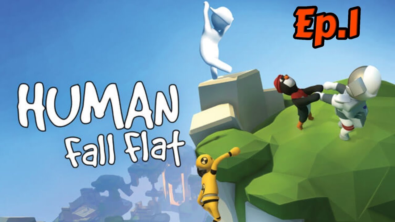 human fall flat[Ep.1]I getting beat my mario w/Tailsly,City,Neko,Max