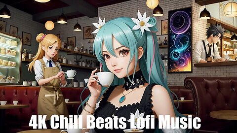 Chill Beats Music - Lofi Red Note | (AI) Audio Reactive Cinematic Anime | Happy Days