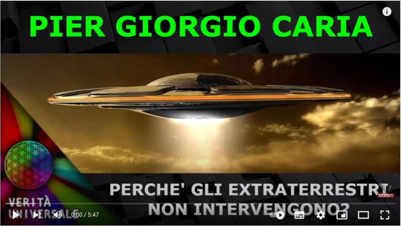 Pier Giorgio Caria - Perché gli extraterrestri non intervengono?